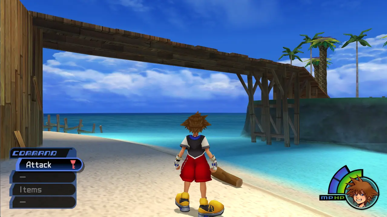 Destiny Islands Seashore Log under Bridge (Day 1)